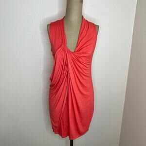 Three Dots Casual Coral Knot Dress XS